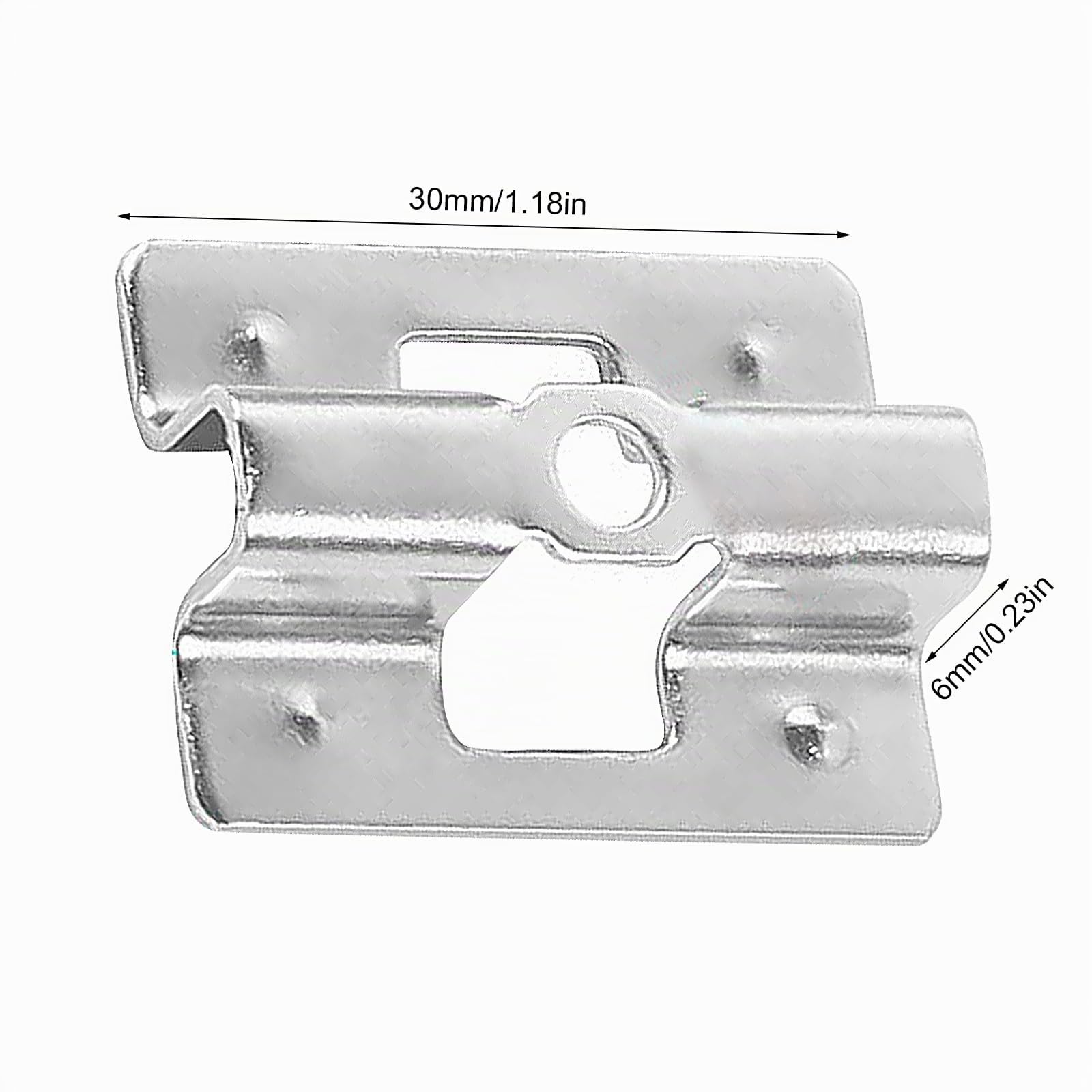 100 Clip per Terrazze in Acciaio Inox Con Viti, WPC da 6 a 9 mm, Fissaggio per Pavimenti in Legno di Bambù (8 mm)
