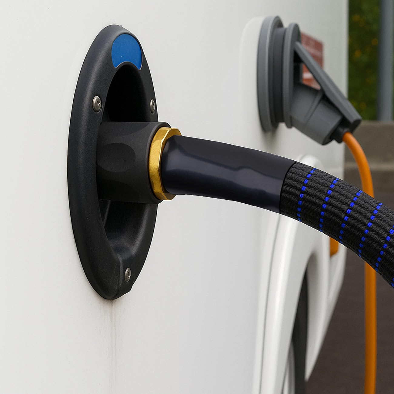 Semptec Urban Survival Technology Camping-Ausrüstung: Dehnbarer Druckwasserschlauch mit Klickverbinder, 5 bis 10 m (Wasserschlauch für Wohnmobile, Wasserschlauch für Wasseranschluss)