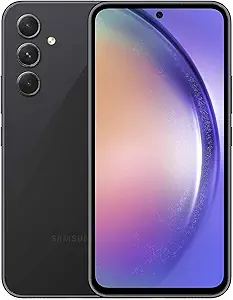 SAMSUNG Galaxy A54 5G (128GB, 6GB) 6.4&#34; 120Hz AMOLED, 50MP 4K Triple Camera, US 5G / Global 4G Volte (GSM Unlocked for AT&amp;T, T-Mobile, Metro) A546U (Awesome Black) (Renewed)