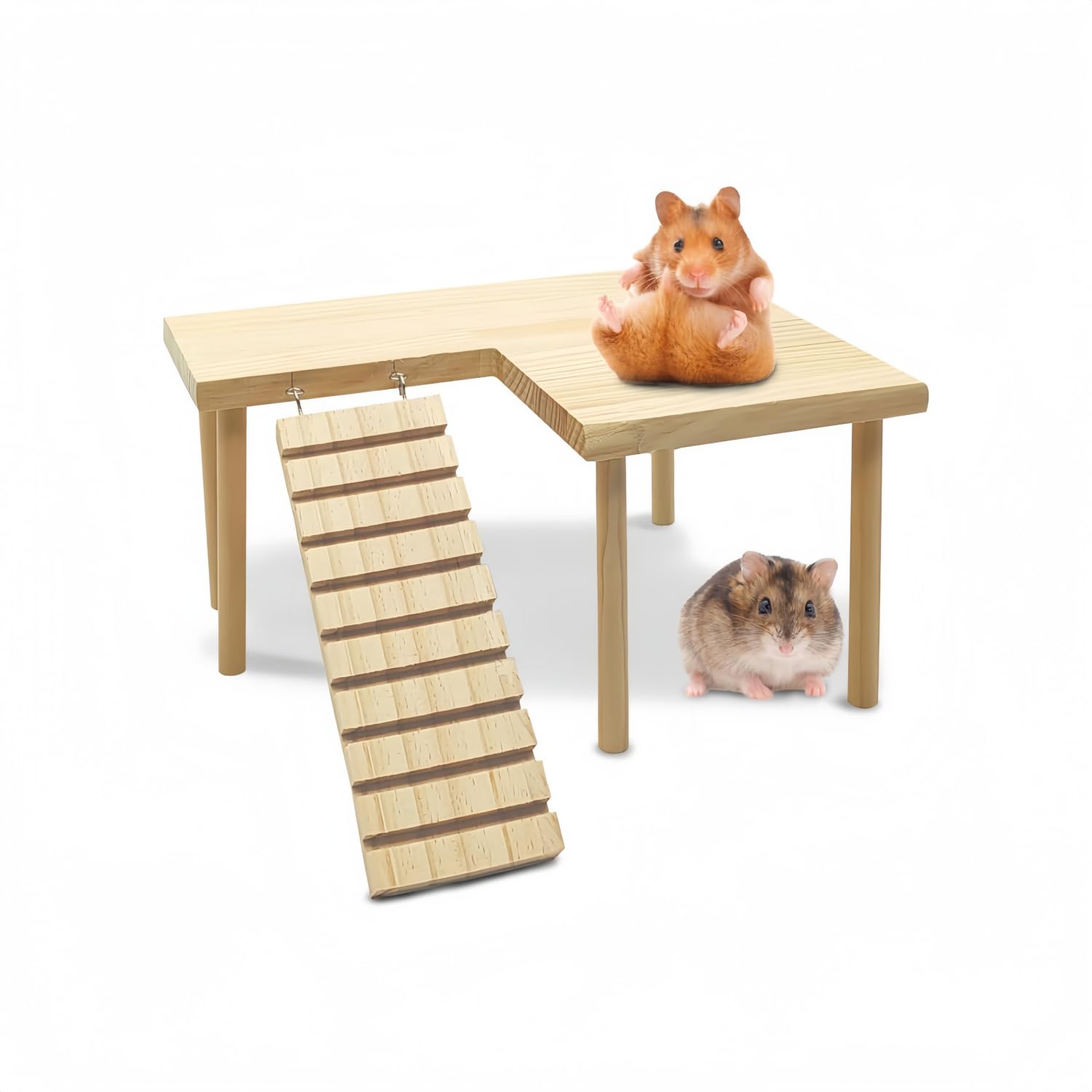 Hamster Platform,With Climbing Ladder,Hamster Wooden Platform Suitable for Pets to Play With A Gift for Hamsters