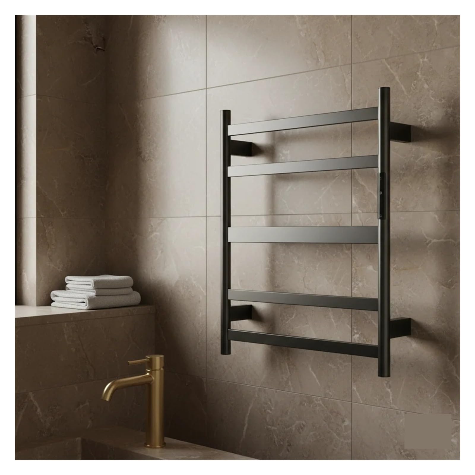 Scaldasalviette impermeabile in acciaio inossidabile antiruggine | Modern wall mounted heating rack with fast drying performance for bathroom use