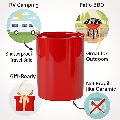 Miniatura 8 de Reston Lloyd Calypso Basics - Juego de 5 soportes para utensilios, color rojo