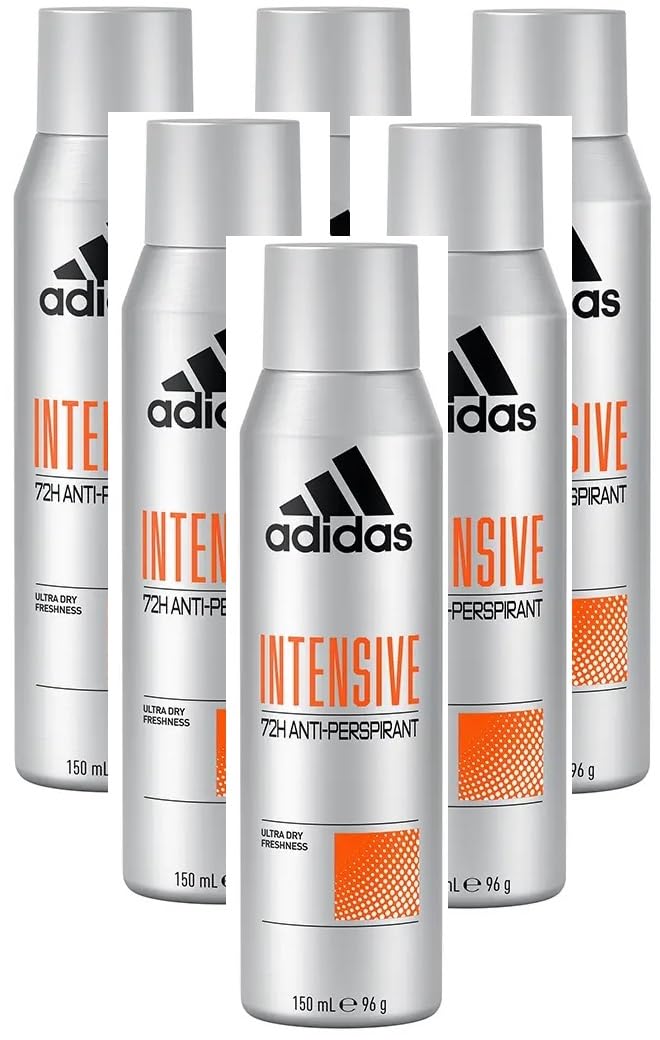 adidas 72H Cool & Dry Lot de 6 vaporisateurs anti-transpirants intensifs 150 ml