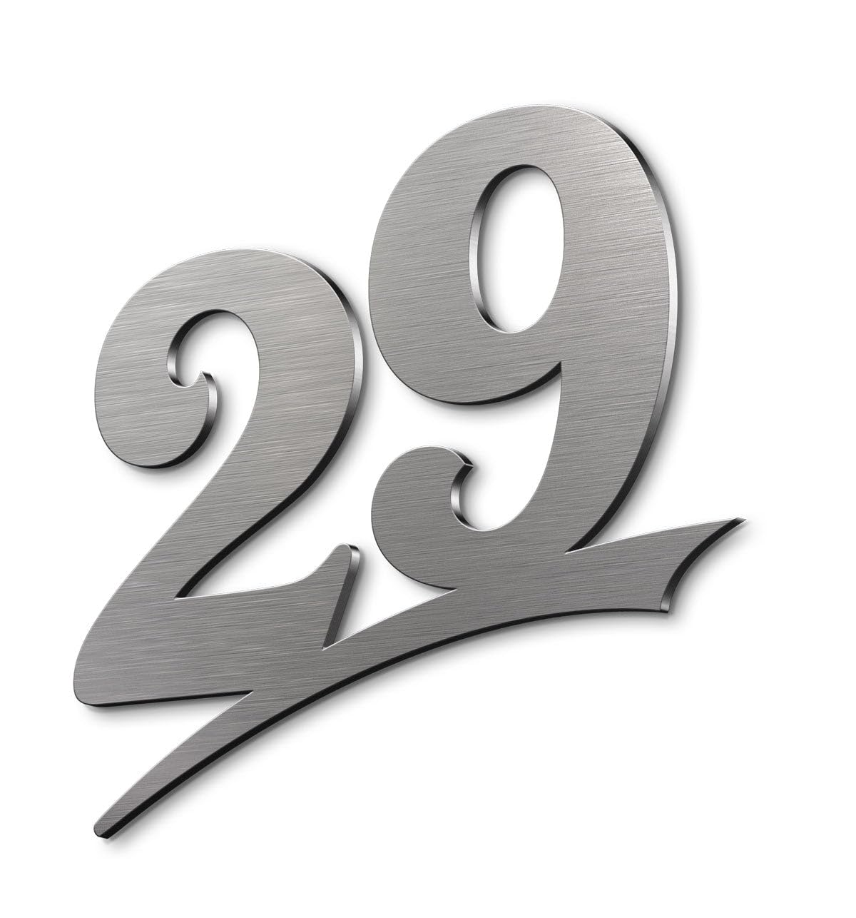 Numéro de maison 29 en acier inoxydable 30 cm design Pays de Galles - 4