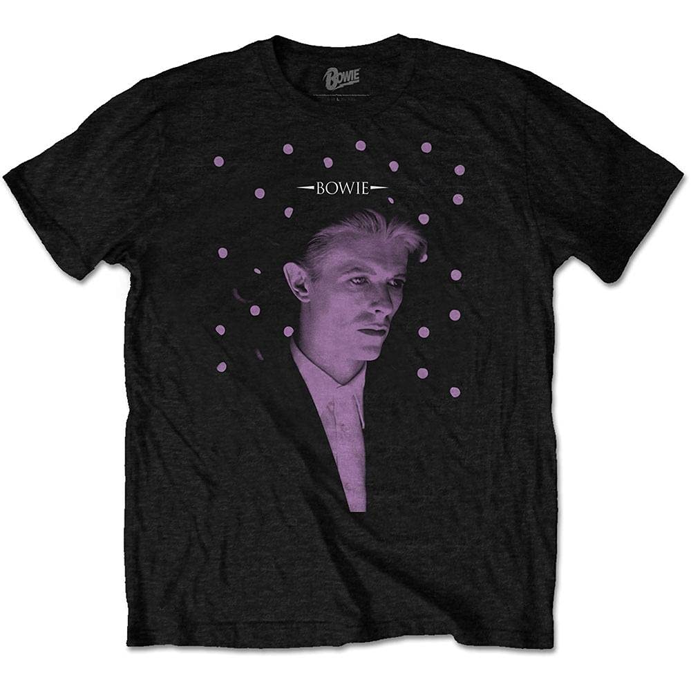 Bowie Men's Black David T Shirt Dots Logo Star Official Xl