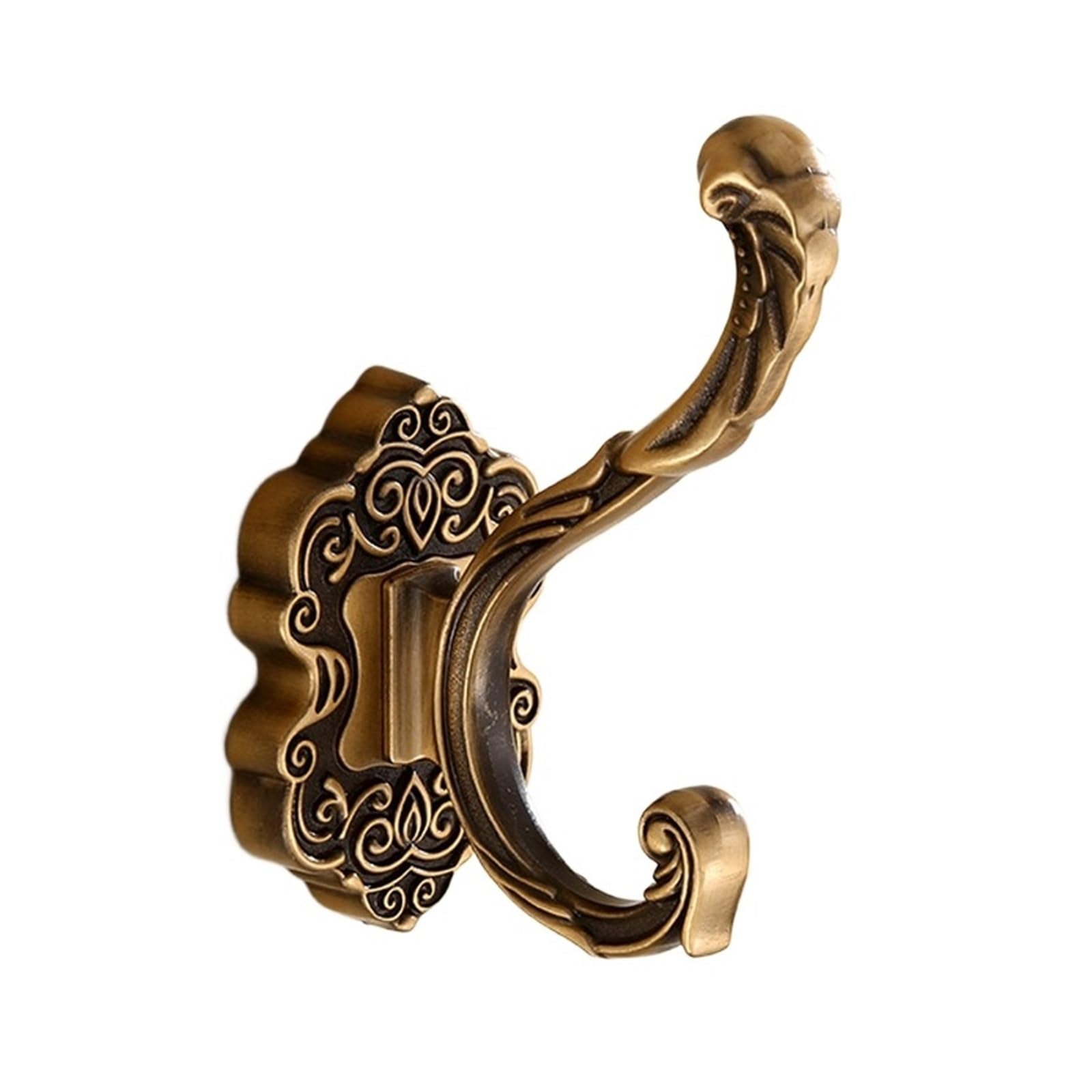 Robe Hook Wall Mount Single Screw Towel Holder Bathroom Accessories Clothes Hanger Easy Maintenance(BRONZE)