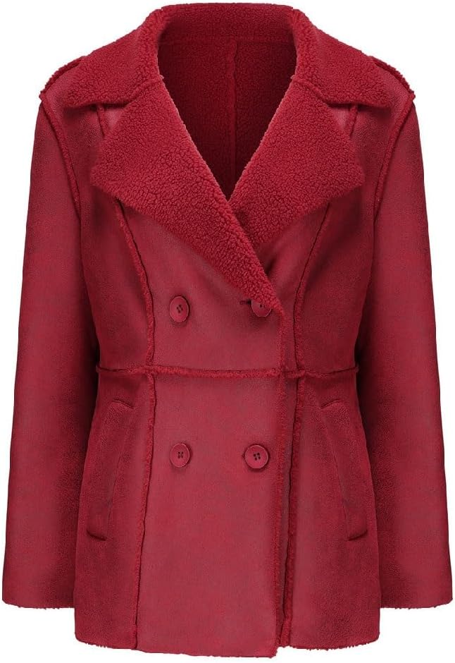 [WOLEN] GDDZA ミディアム丈ラペルパッド入りレザージャケット女性秋冬