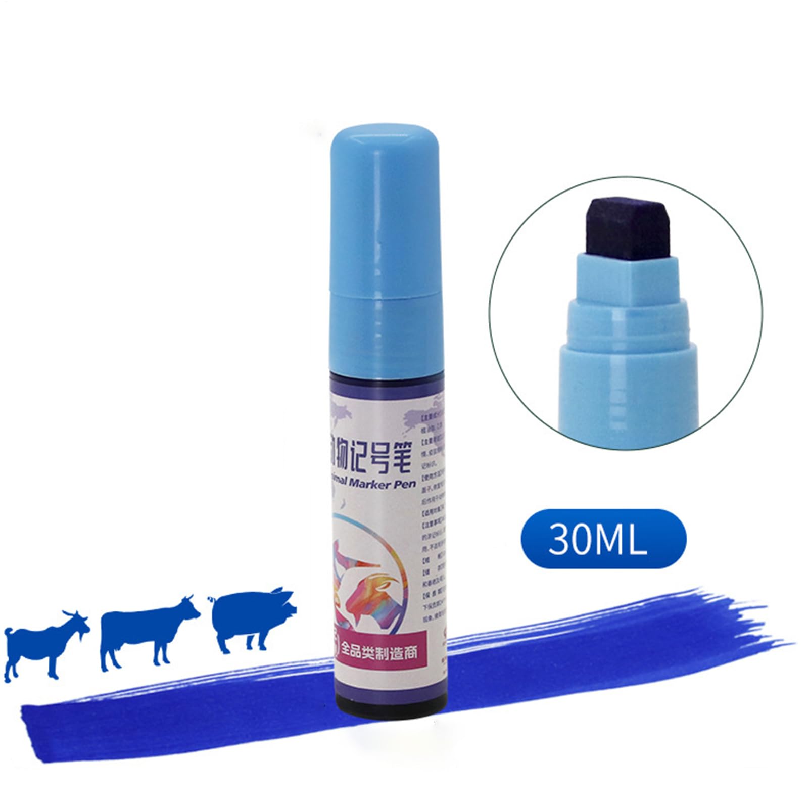 Marqueur Pour Bétail Et Animaux D'Élevage | 3 Marqueurs d'Identification Bétail - Stylos De Marquage Pour Vaches,Pour L'Élevage Des Bovins Ovins Caprins Agneaux Et Veaux En Agriculture