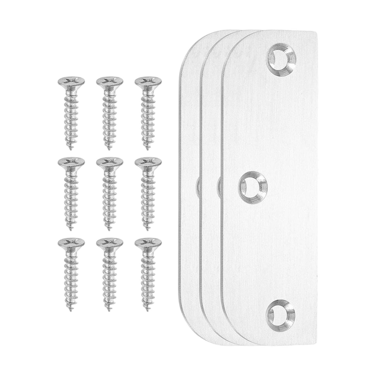 Kaeltsyn Steel Color Type Stainless Steel Hinges Shims Door Wooden Accessories Strikes Plate For Home Renovation Kitchen Cabinet Door Hinges Mounting Spacers