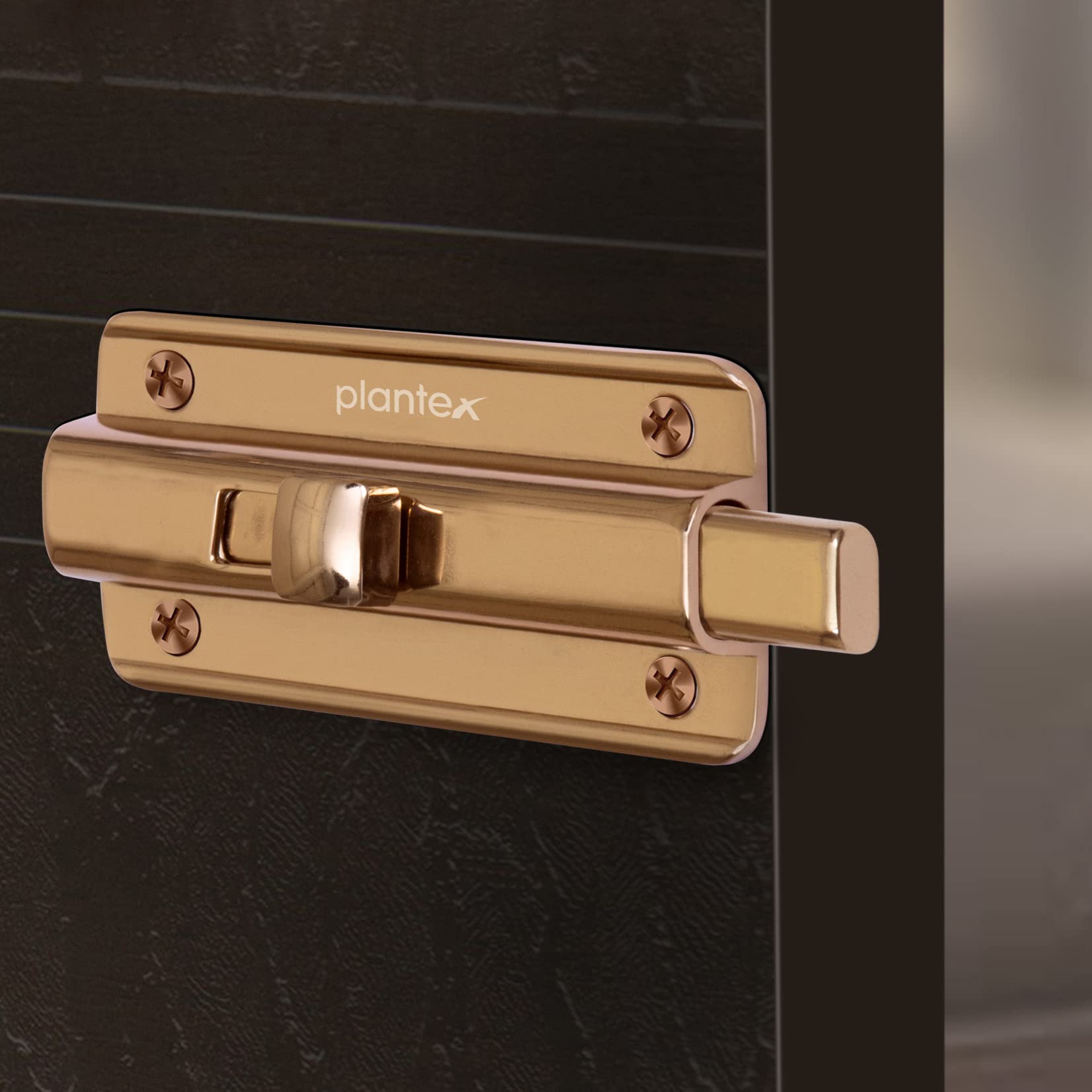 Plantex Premium Heavy Duty Door Stopper/Door Lock Latch for Home and Office Doors/Baby Latch - Pack of 1 (Rose Gold) 2