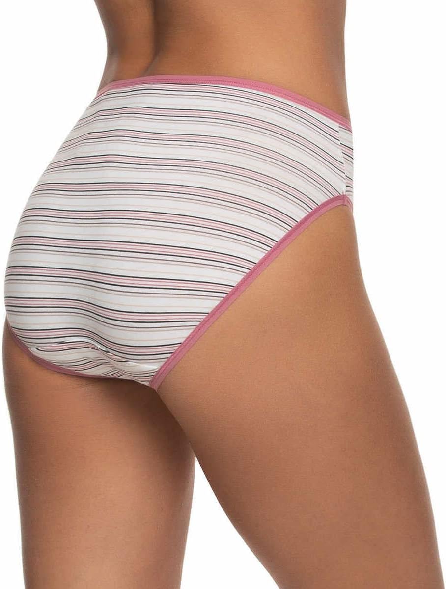 Felina Womens 8 Pack Cotton Modal Stretch Hi-Cut Brief - Image 5