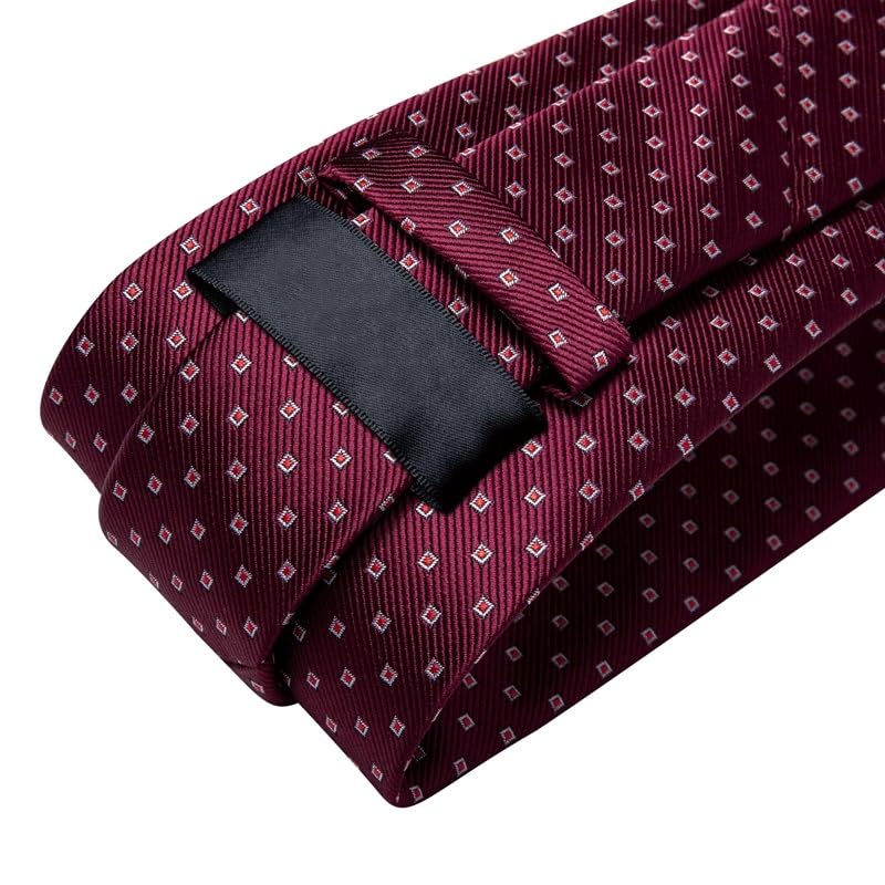 Corbata de seda con puntos para hombre 8 cm ancho miniatura 6