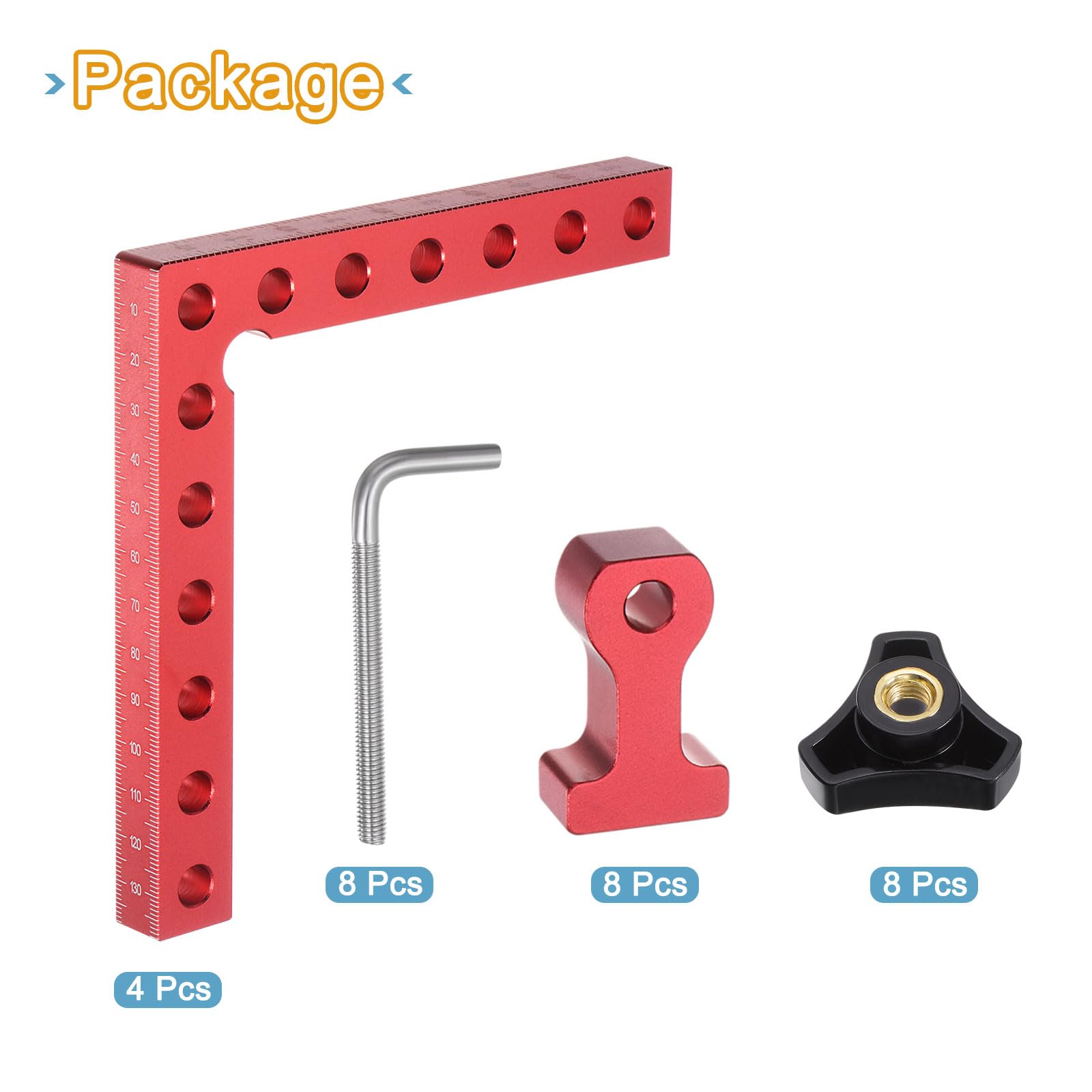 Sourcing Ap 4pcs Corner Clap 90 Degree 6" Right Angle Clap Set For