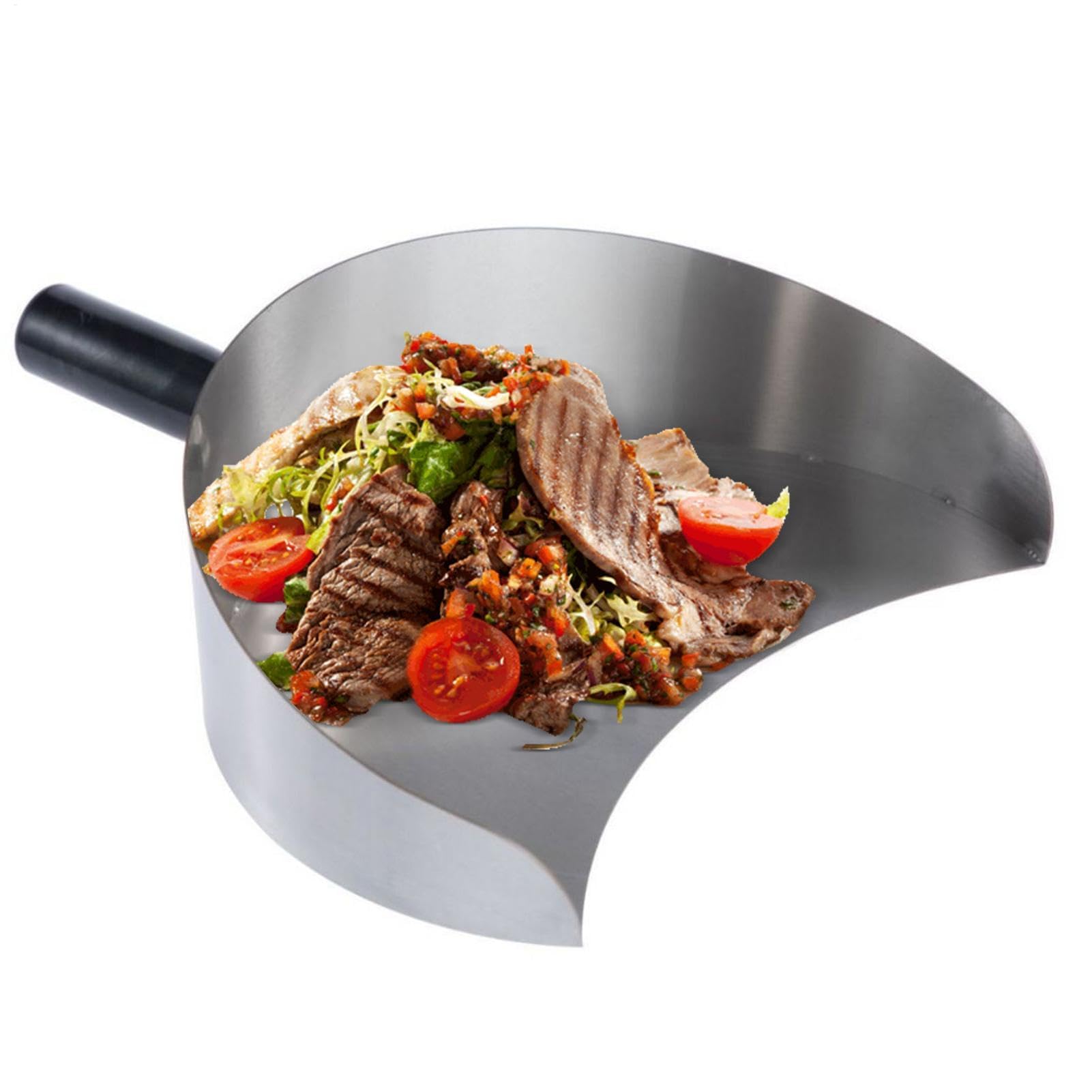 Łopatka do kebabów ze stali nierdzewnej, odporna na wysokie temperatury, przenośna patelnia grillowa Sharma, idealna do grillowania mięsa i kebabów akcesoria do maszyn
