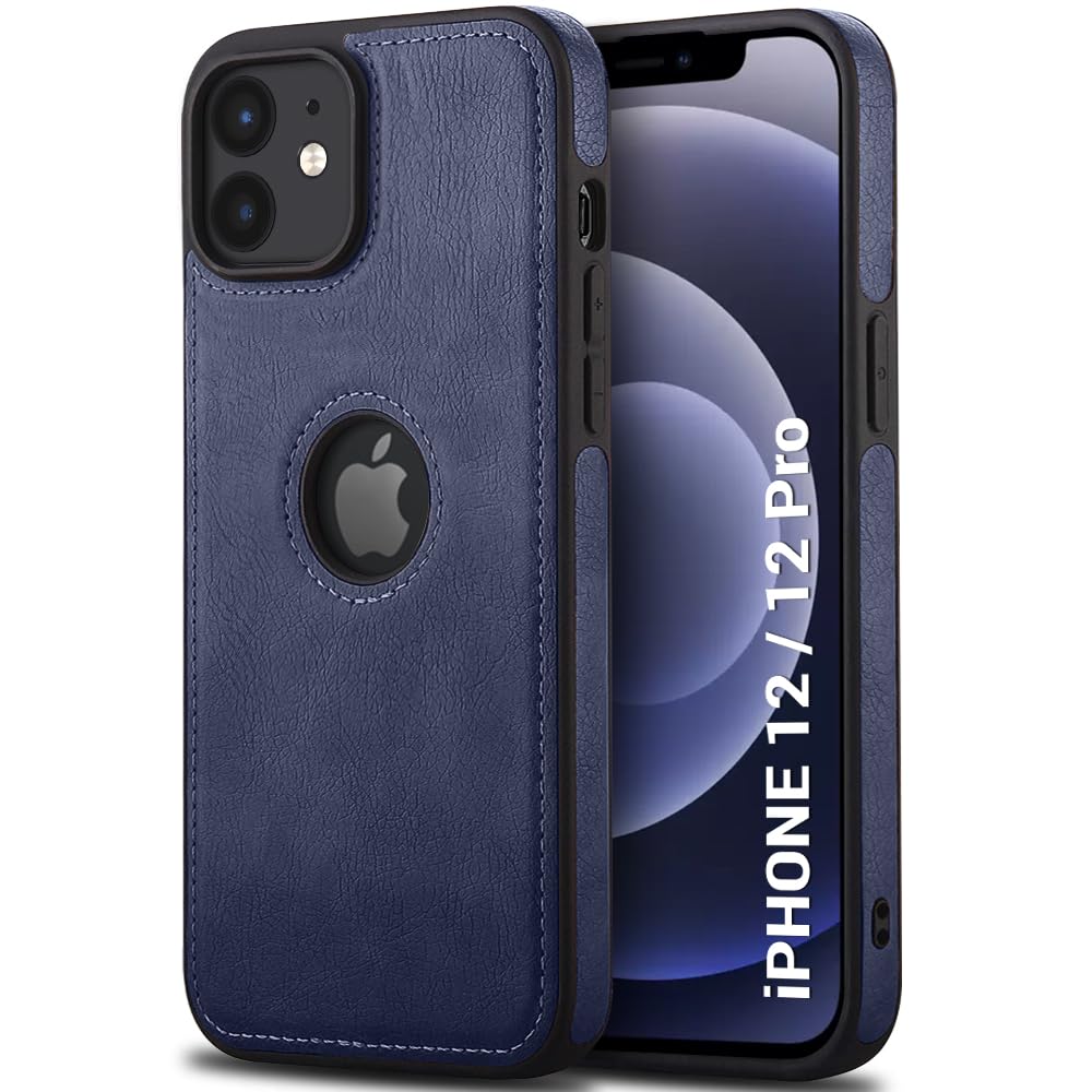 TheGiftKart Genuine Leather Finish iPhone 12/12 Pro Back Cover Case | Shockproof Design | Camera & Screen Protection | Stunning Minimalist Design Back Case Cover for iPhone 12/12 Pro (Blue) (B0CX5BNPVF) Amazon Price History, Amazon Price Tracker