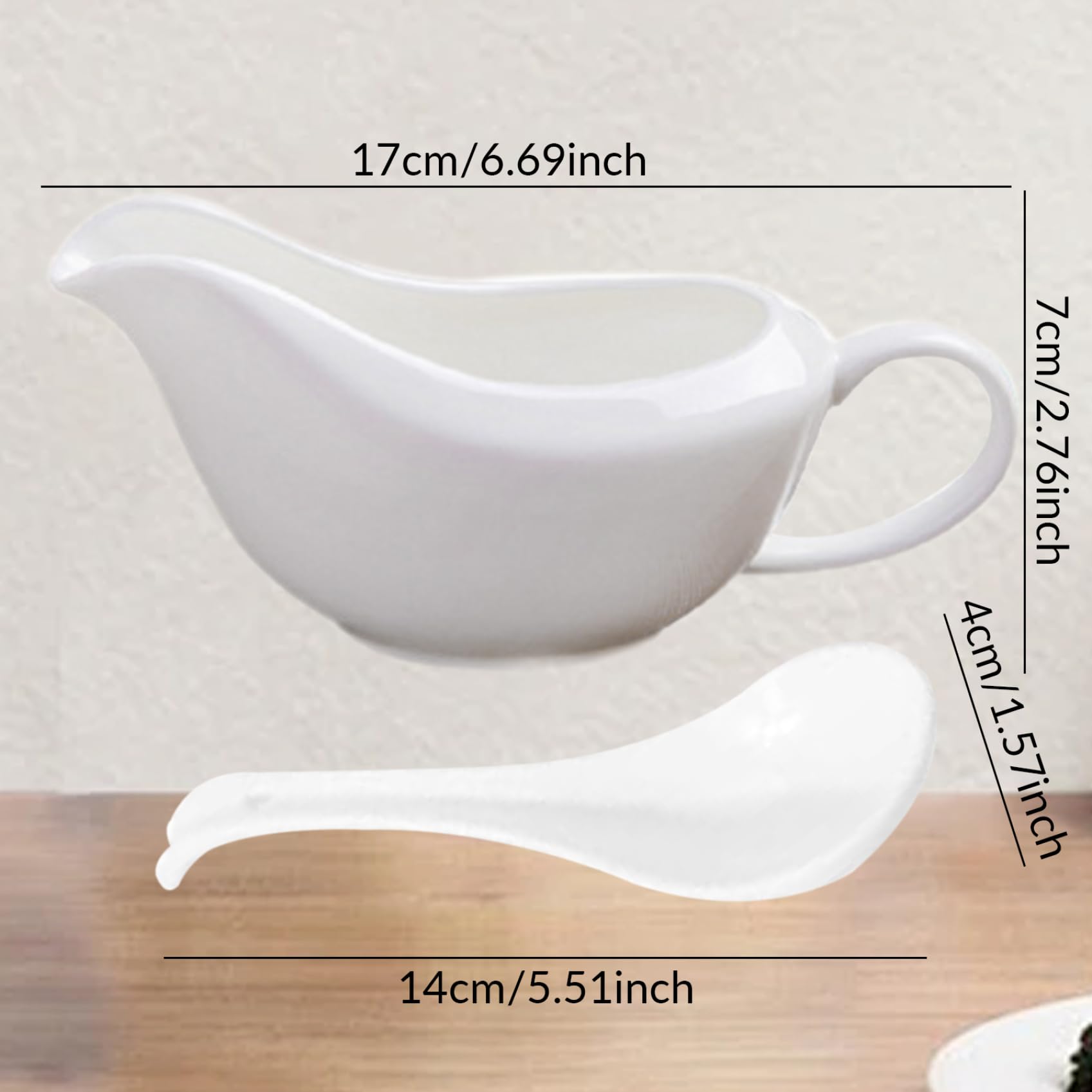 Salsiera con piattino Set salsiera in ceramica da 200 ml con cucchiaio e vassoio, stoviglie con beccuccio antigoccia per salse, condimenti per insalata, Ringraziamento, Halloween