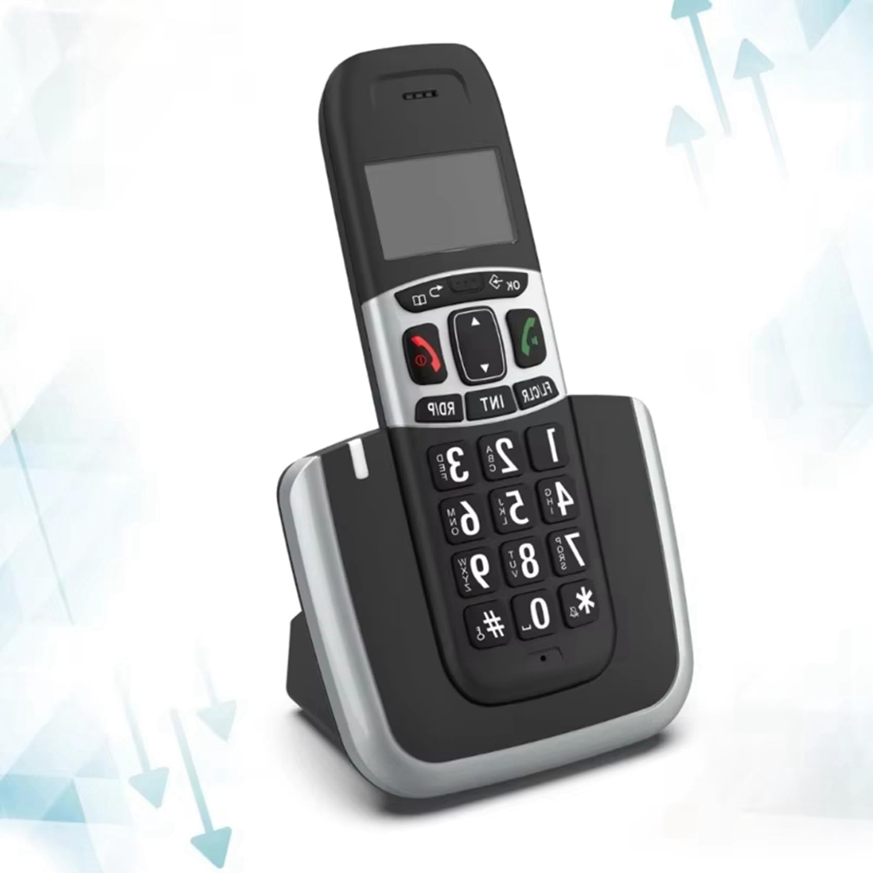 2X Telefono Fisso Vivavoce con Display del Chiamante, Memoria Wireless per Casa, Ufficio, Scuola, Ufficio Commerciale, Spina UE