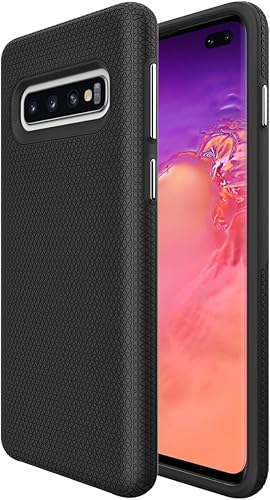 Vista 10 de KIOMY Funda transparente para Samsung Galaxy S10+ / S10 Plus, 3 en 1, a prueba de golpes, funda protectora para teléfono, carcasa de policarbonato