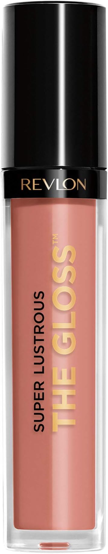 Revlon Super Lustrous Lip Gloss, Non-Sticky, Hydrating, High Shine Finish, 215 Super Natural, 0.13 oz