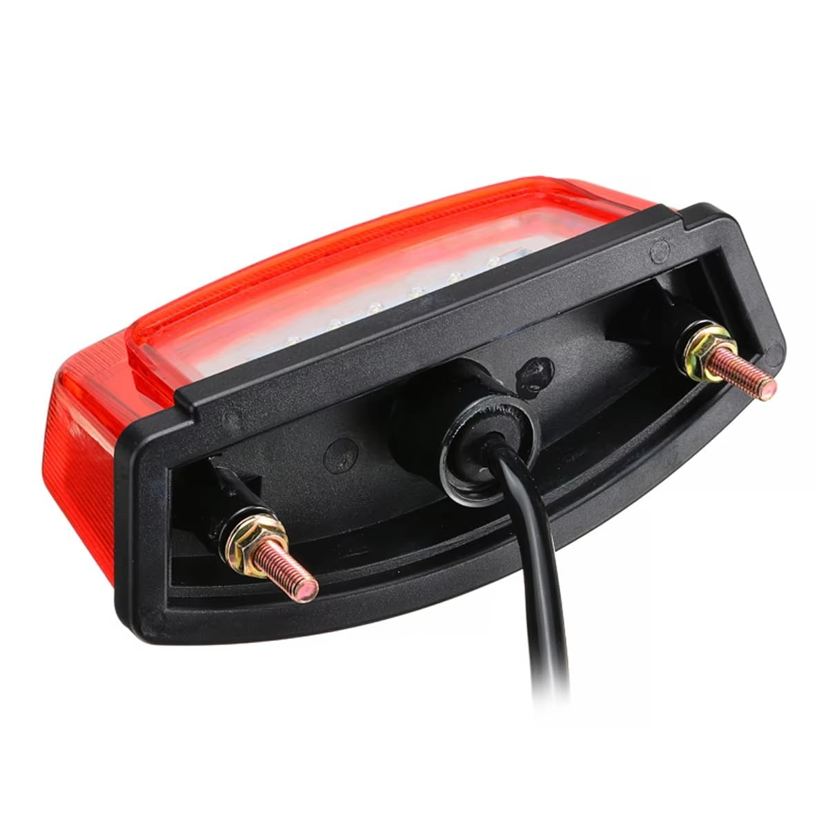 Motocicletta Stop Fanale Posteriore Universale 1pc 12V 21 LED moto bianca luce targa coda rossa luci posteriori freno stop lampada 3 fili
