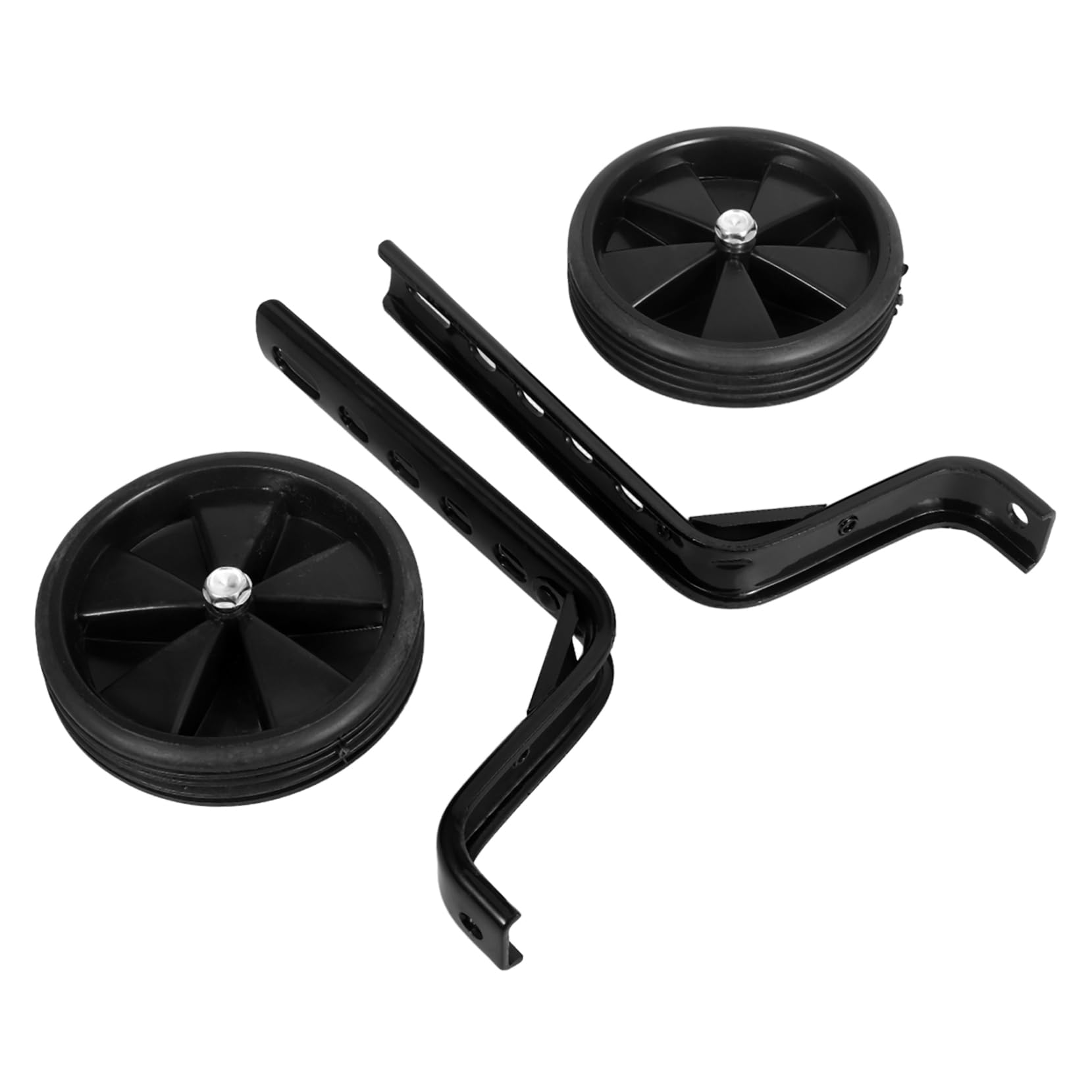 ifundom Rotelle per Bicicletta per Bambini, Stabilizzatori in Metallo Neri, Facili da Installare, per Ruote da 12-20 Pollici, Set 1