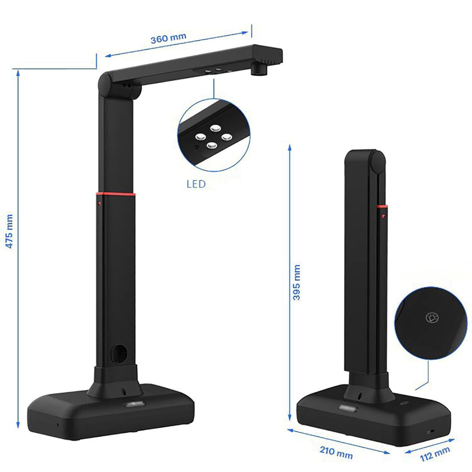 Escáner De Libros De Gran Formato S21, Escáner De Documentos De Sobremesa A2, Alta Resolución De 23 Mp, Tecnologías De Aplanamiento Automático Y Eliminación De Huellas Dactilares, Con Luz Led