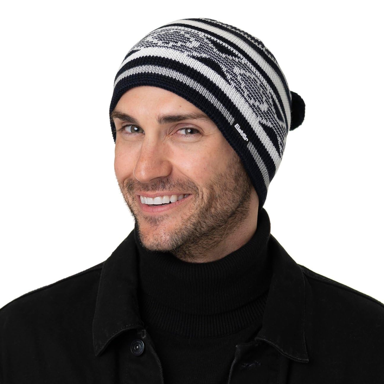 Eisbär Bonnet a Pompon Gitti Femme/Homme - Made in Austria de Ski pour l'hiver Beanie avec Doublure, Doublure Hiver Automne-Hiver