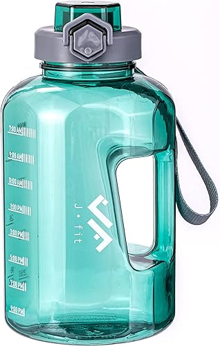 JFIT Botella de agua de plástico, 44 onzas, azul