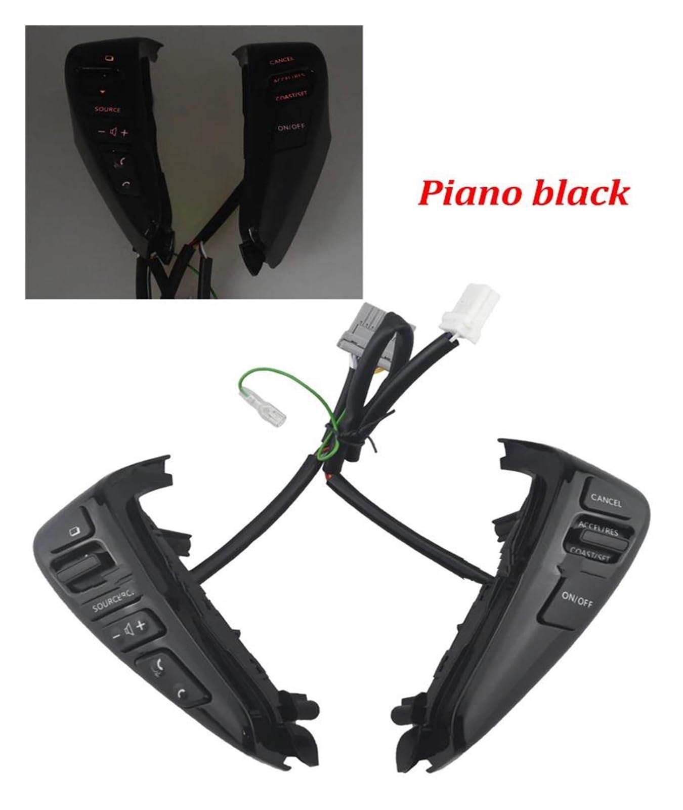 Volante Multifunzione Tasto Per Nissan Per Tiida 2011-2015 Per Versa 2014-2015 25550-3DA6A Interruttore Controllo Della Velocità Pulsanti Al Volante | Piano black