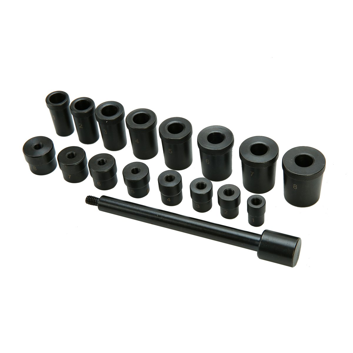 FreeTec 17 pièces Outil de centrage d'embrayage avec Bouton de Serrage dans la Valise Compatible avec VW Audi Ford Opel