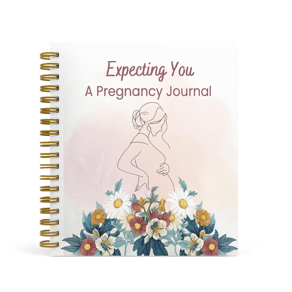 Pregnancy Journal for First Time Moms 2025 Inclusive-Design Spiral-Bound Hardcover Memory Book Maternity Journal for Mom to Be