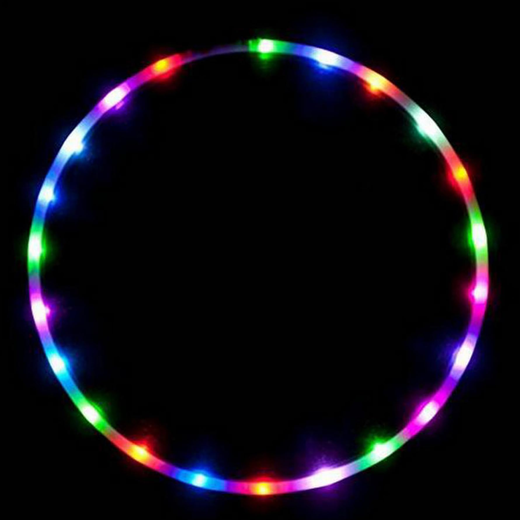 Anelli Luminosi LED Glow Anelli da Allenamento Rimovibili Multicolori Cerchio da Ballo Giocattoli per Bambini Sport di Festa Che Giocano Esercizio 23, 6 Pollici