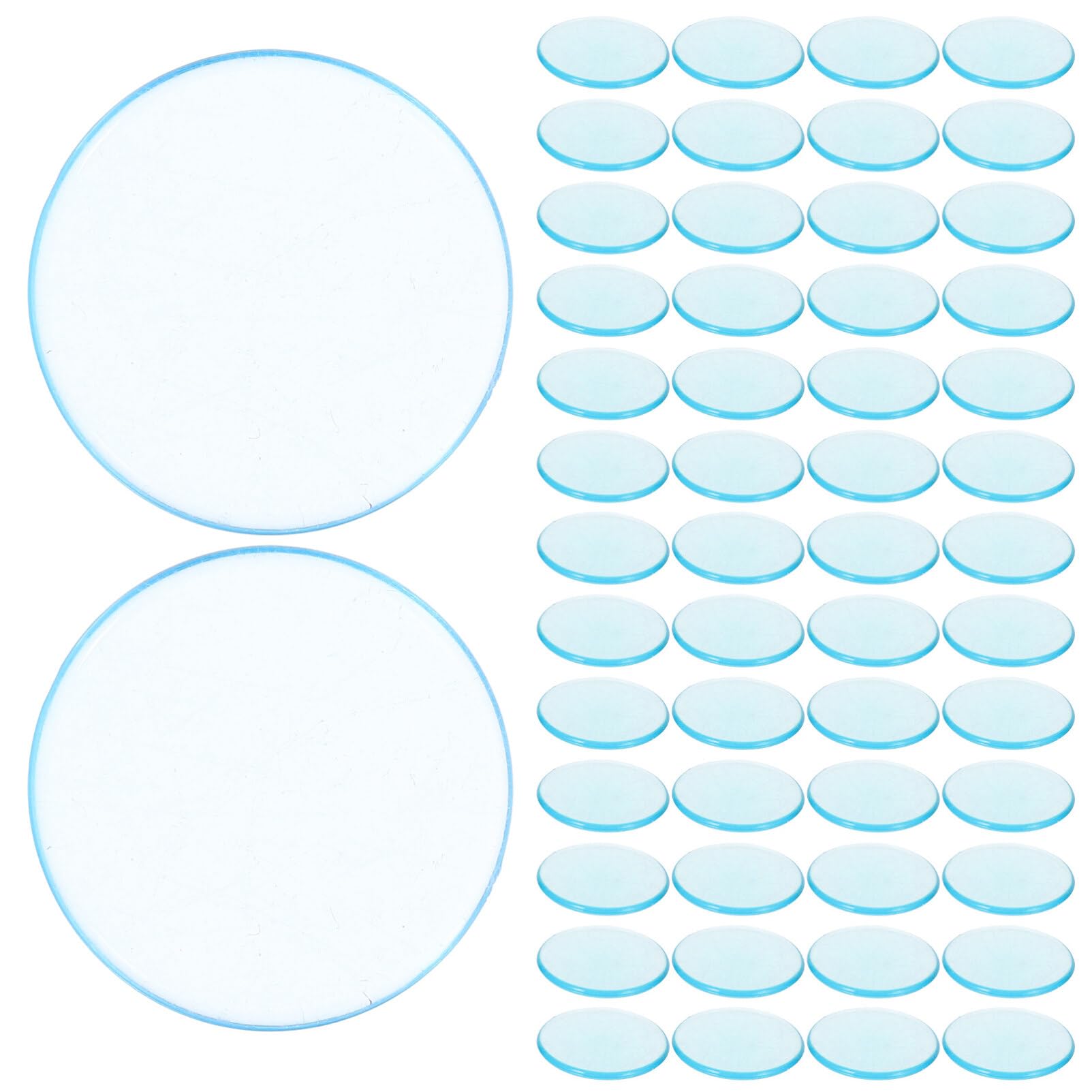 ibasenice 100 Pcs Bingo Counting Chips Plastic Learning Counters Disks Bingo Chip Counting Discs Markers for Bingo Game Party Classroom Math Practice Blue