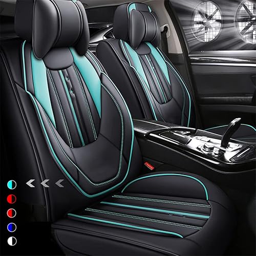 Fundas de asiento de automóvil para Mazda, de piel sintética, resistentes al desgaste, impermeables, deportivas, delanteras y traseras (negro y