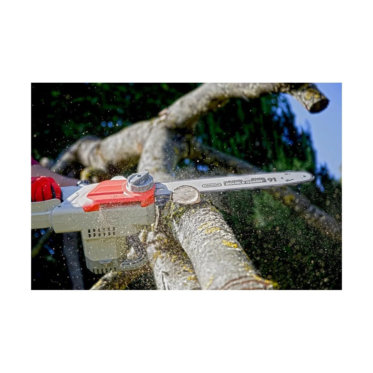Ikra Elektryczna piła łańcuchowa 2200W Trilink Guide 40 cm, szybkie cięcie, antywibracyjne, napięcie bez narzędzi, automatyczne smarowanie