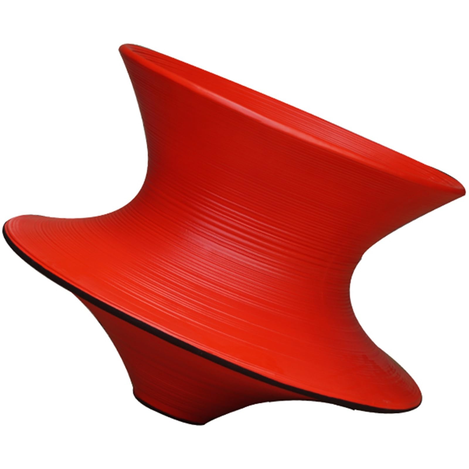 MZZKFC Kids FRP Gyro Chair, Heavy Duty 360° Spins Stool Non Slip Wear-Wesistant, Commercial Kids Sense Sports Equipment for Kindergarten/Mall/Playground/Home(Red)