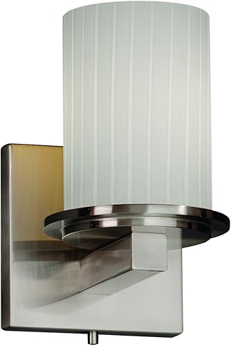 Justice Design Group FSN-8771-10-RBON-MBLK Fusion Collection Dakota - Aplique de pared (1 luz)