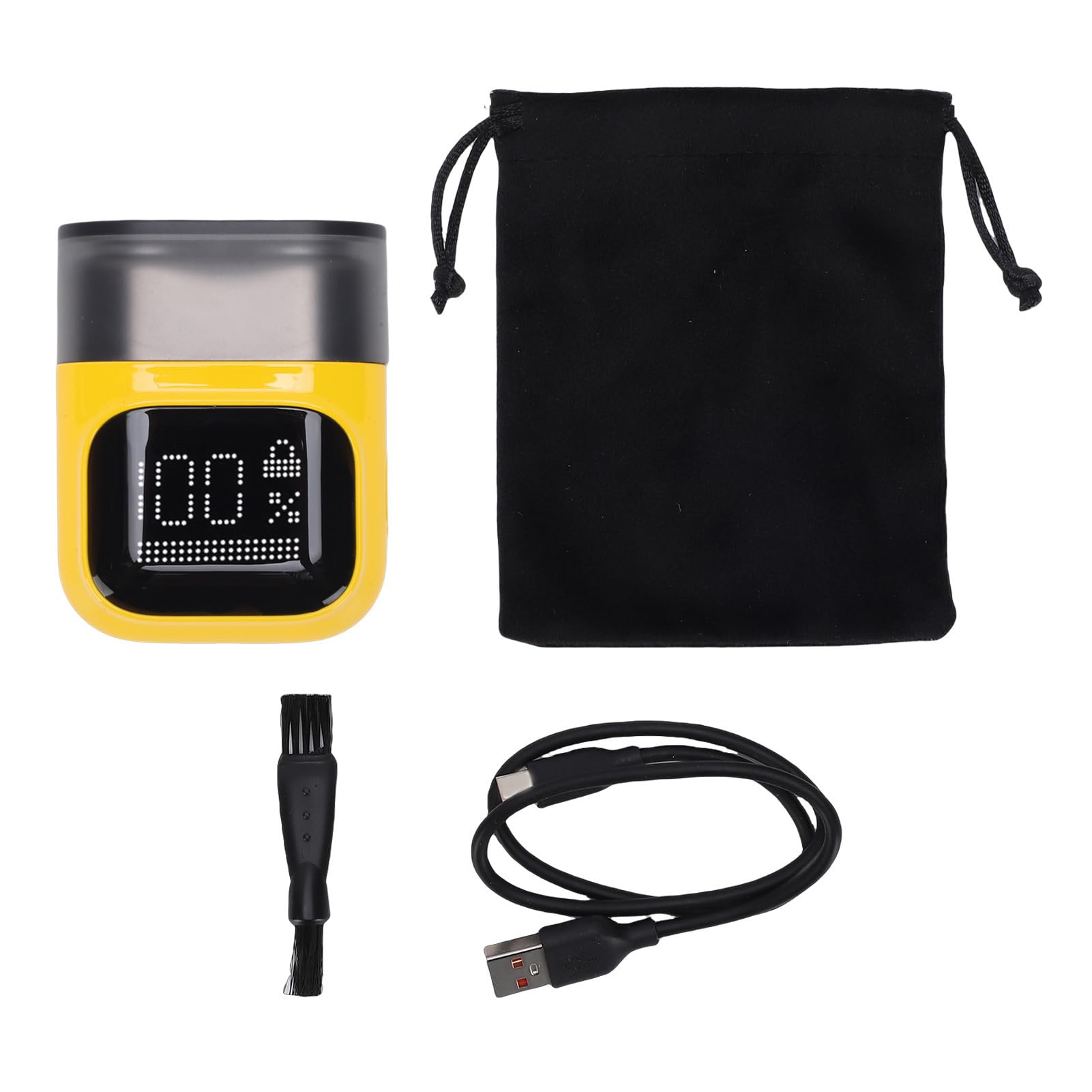 Sxhlseller Regolabarba Elettrico, Rasoio Impermeabile per Barba e Baffi con Display LCD, Kit Ricaricabile per Toelettatura da Uomo con Lavaggio Completo del Corpo, per Uso Domestico in Viaggio