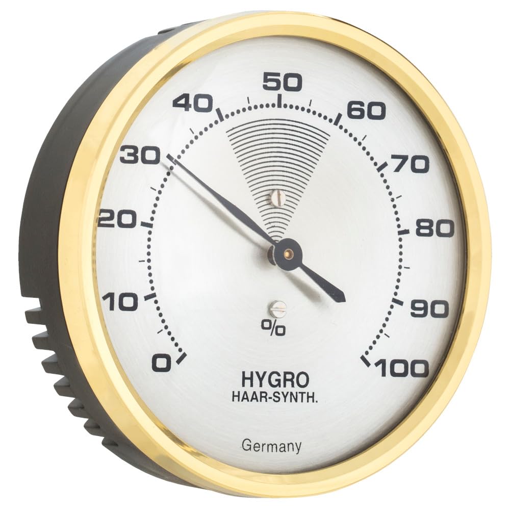 TFA Hygrometer Analoges Präzisions-Hygrometer Raumklima Komfortzonen Haar-Synthetik