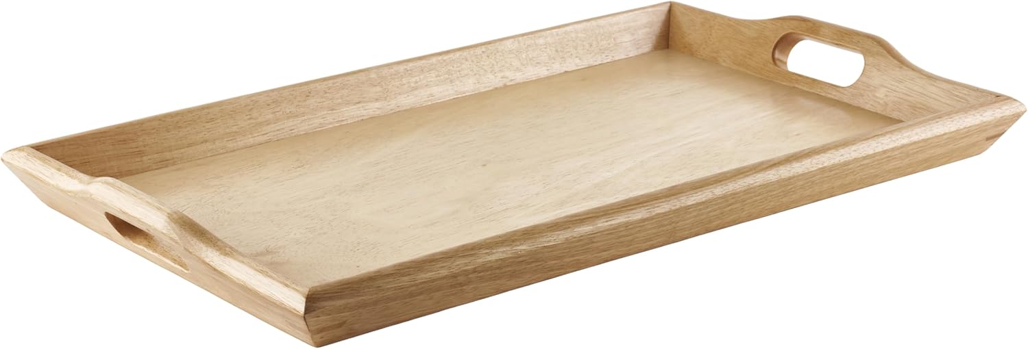 G.E.T. RST-2516-N Natural 25" x 16" Hardwood Room Service Tray Hardwood Room Svc. Trays Collection