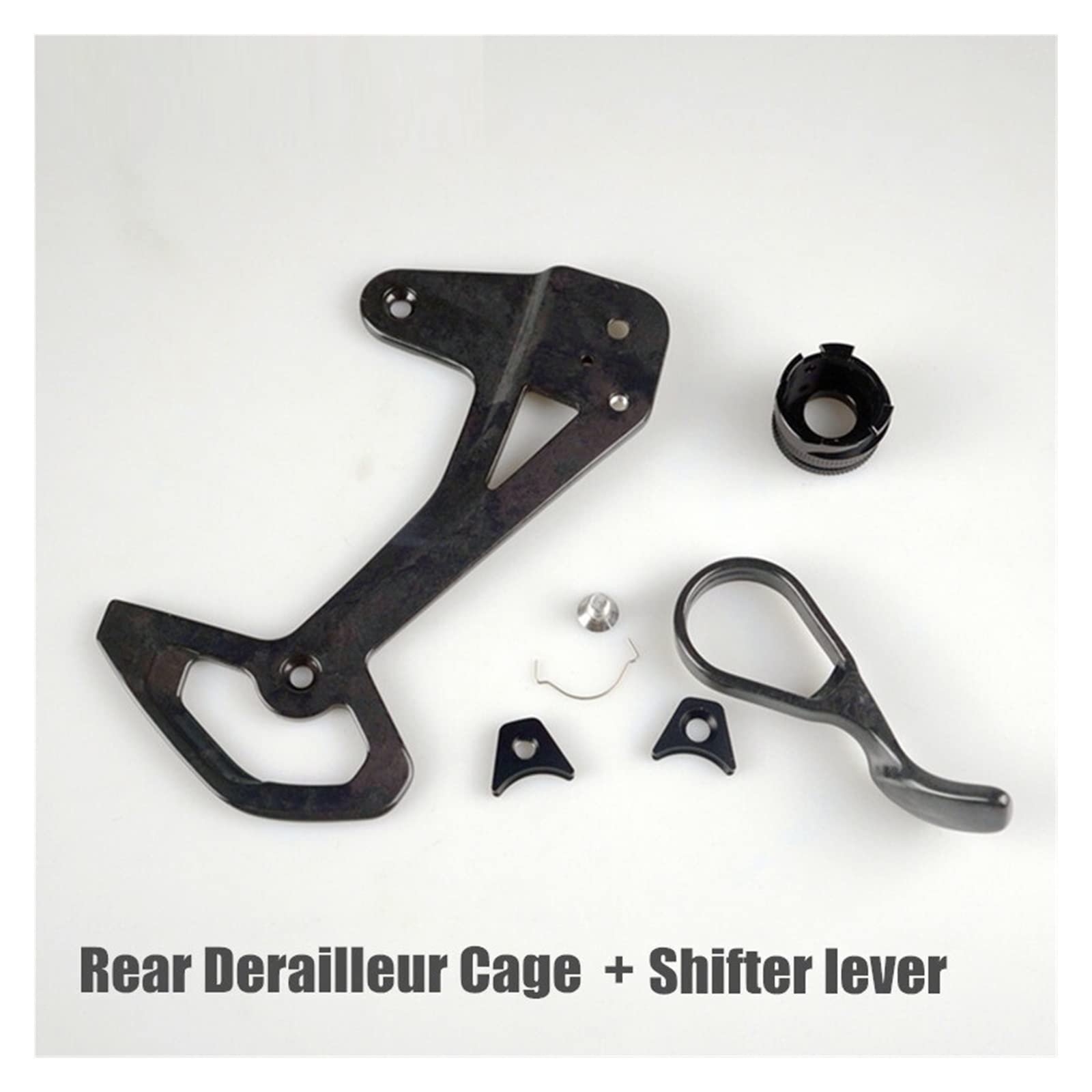 TRUSTTWO Cage de dérailleur arrière en Fiber de Carbone et Levier de Manette de Vitesse réglable pièces modifiées compatibles for SRAM GX Eagle X01 XX1 The Rear Derailleur Cage