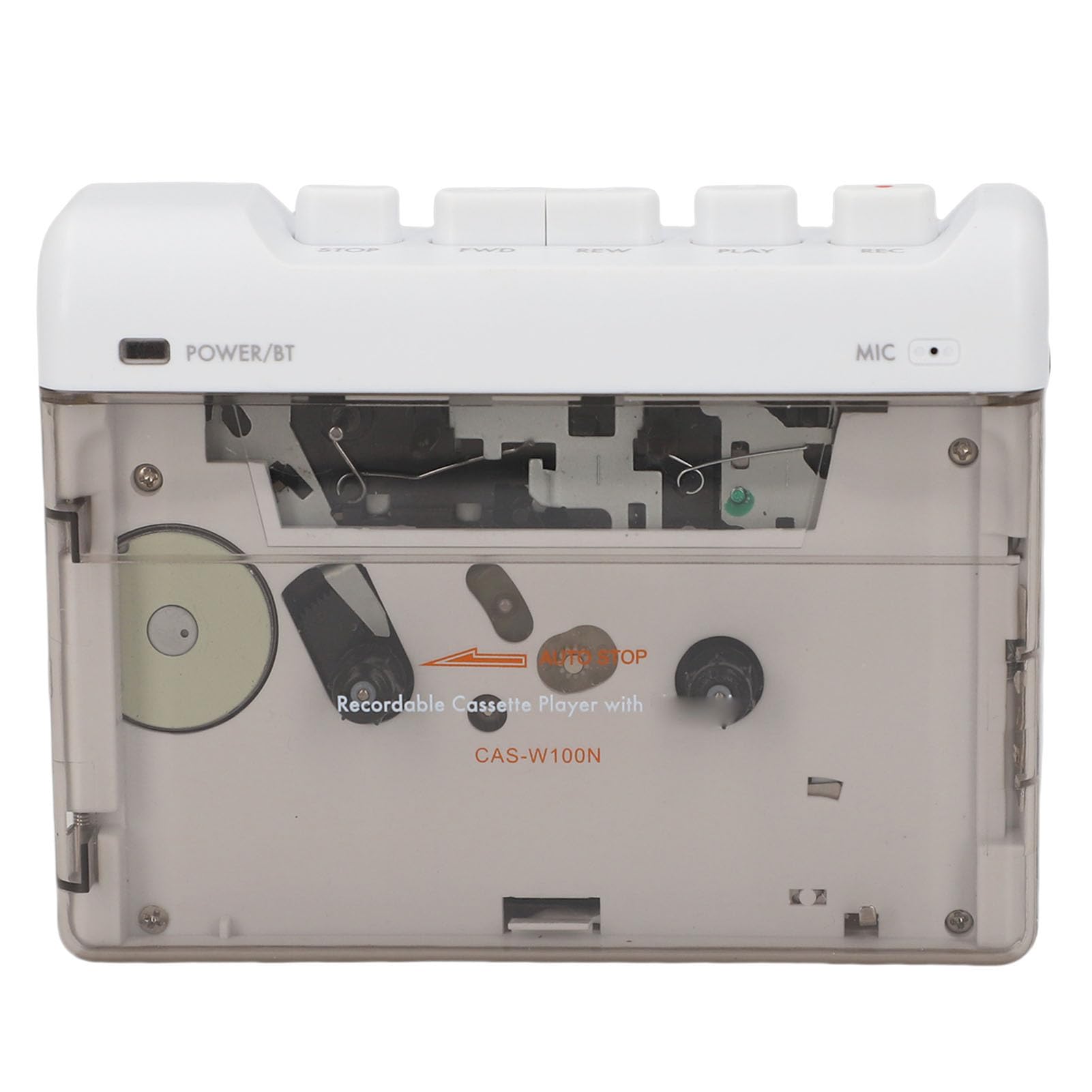 Generic Przenośny Odtwarzacz Kasetowy Bluetooth w Stylu Retro Małe Wsparcie Mikrofon do Nagrywania Słuchawki 3,5 Mm do Domu i Samochodu, materiał ABS Biały 4,7 X 3,6 X 1, Cala