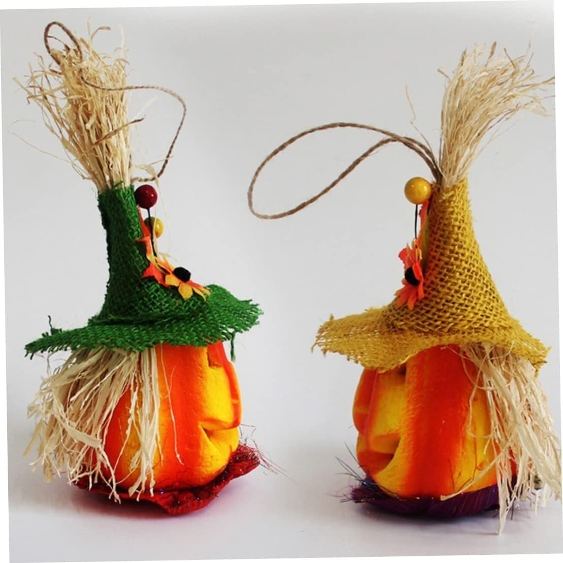 Latarnia na Halloween 2 Szt. Latarnia Z Dyni Na Halloween Migająca Lampka Dekoracyjna Pianki Dyniowej Rekwizyty Ozdoby Do Przechowywania Dekoracja na Halloween