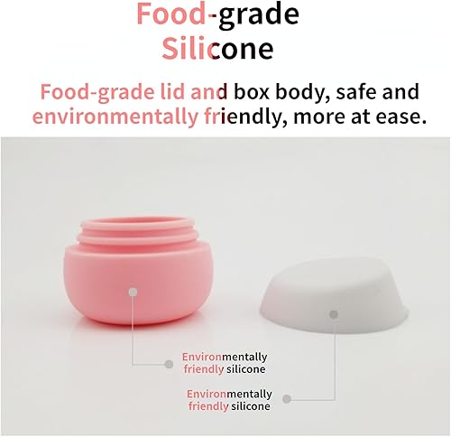 Miniatura 3 de 4 tarros de silicona a prueba de fugas, botellas de silicona tamaño de viaje, recipientes de viaje para artículos de tocador, ideales para