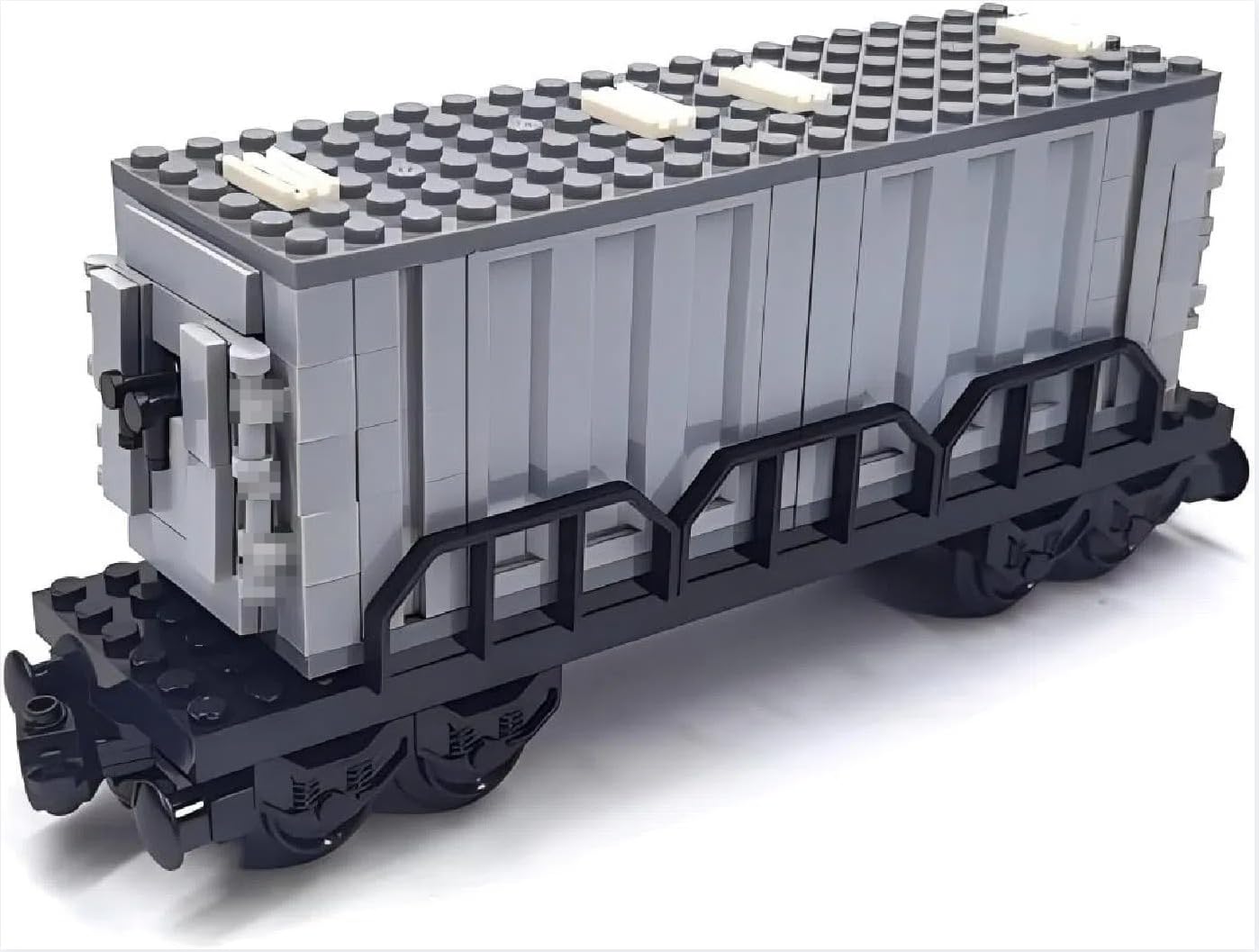 City Freight Train Car Carriage Building Blocks Set, Truck Carriage Model Kits, Heavy Timber Railroad Carriage Car Modular Building Blocks, DIY Toys Gift for Train Lovers