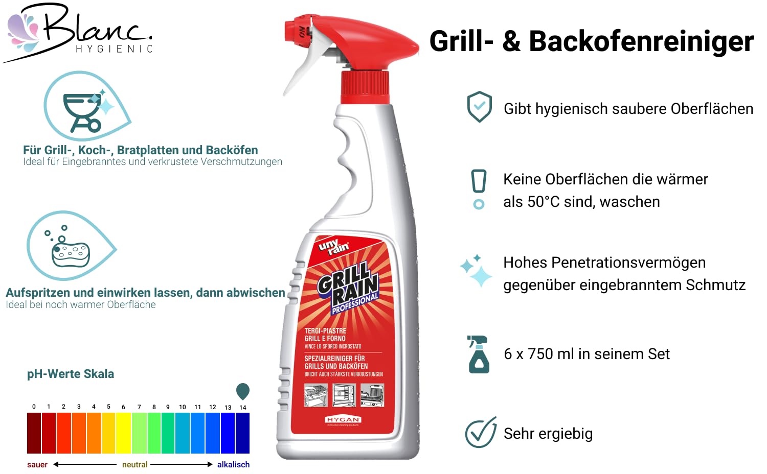 Grill- & Backofenreiniger Kraftreiniger 6x750 ml