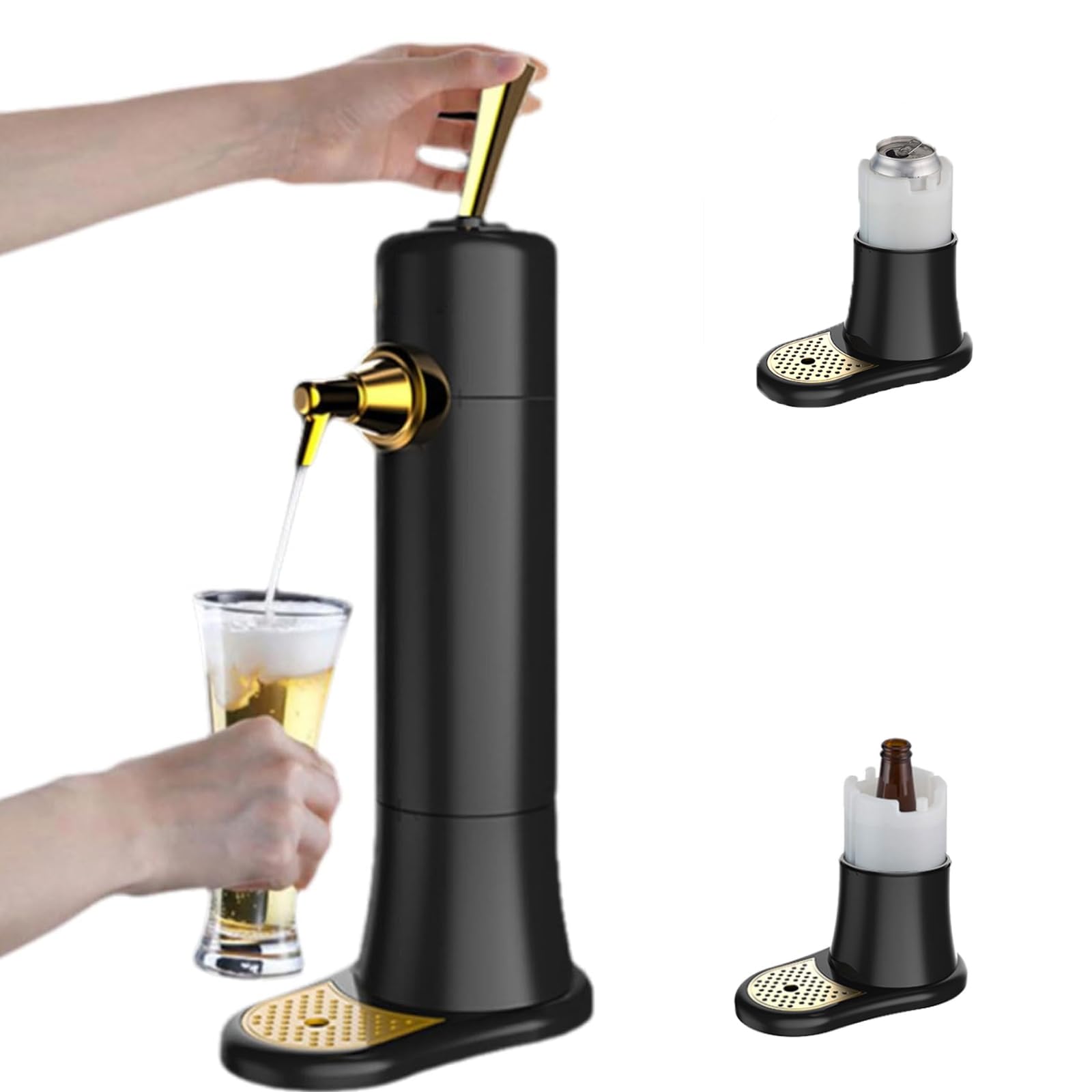Dispensador portátil de cerveza de barril con tecnología de espuma ultrasónica, convierte latas en cerveza de barril, ideal para bares en casa y fiestas