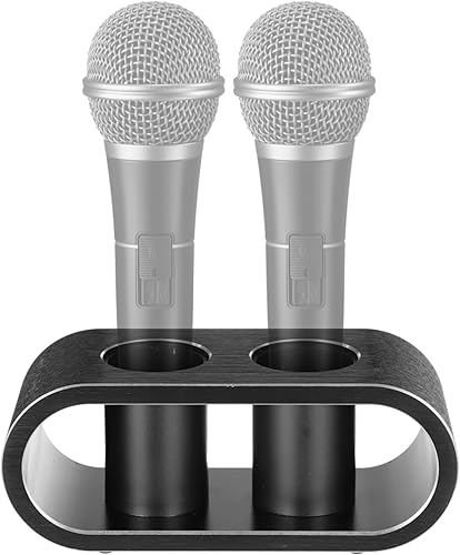 yeesport Soporte de almacenamiento de micrófono de escritorio de metal, soporte de micrófono de aleación de aluminio, organizador de micrófono de