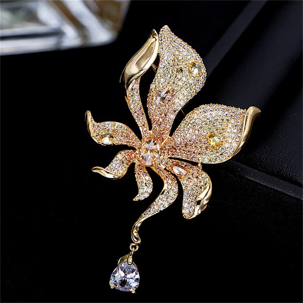 Broche de Flor Rosa Amarilla, Pin para Solapa con Insignia, alfileres y broches para Mujer, Accesorios de Ropa, Regalos, Accesorios de Ropa