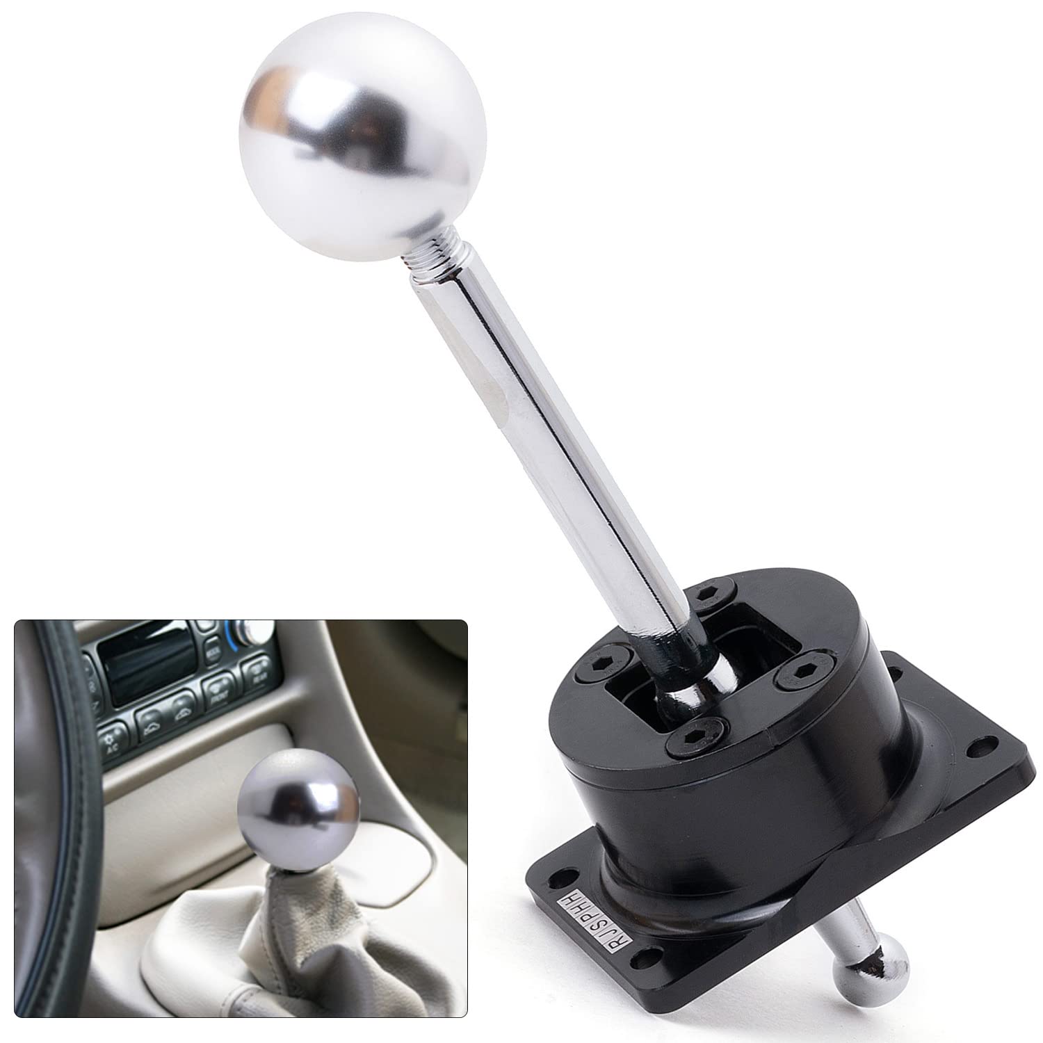 RJSPHH Compatible Short Throw Shifter with Shift Knob Replacement for 97-04 Chevy Corvette C5 | C6